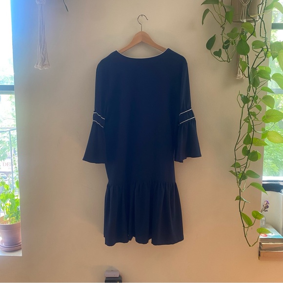 Ganni Clark Dress Total Eclipse Bell Sleeve - Picture 8 of 13